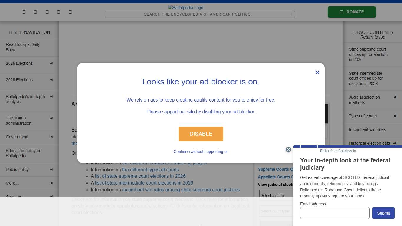 State judicial elections, 2026 - Ballotpedia